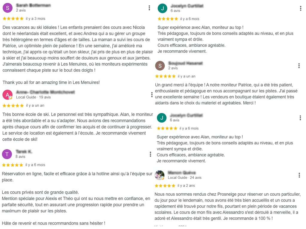 avis les menuires prosneige audacius